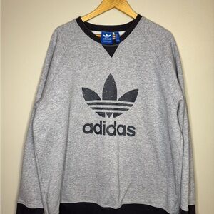 Adidas Originals Trefoil Crewneck Sweatshirt Gray Men’s 2XL‎